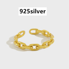 Chain cutout fine chain opening female ring