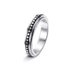 Stainless Steel Rotatable Spinner Ring Moon Stars Relieve Anxiety Rings - FASHIONKULTUR