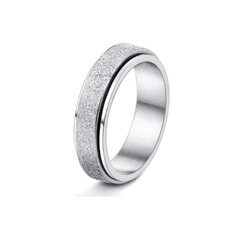 Stainless Steel Rotatable Spinner Ring Moon Stars Relieve Anxiety Rings - FASHIONKULTUR