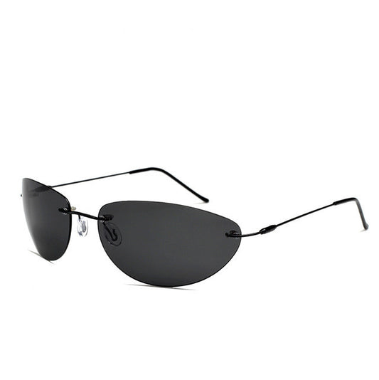 Men's Frameless Oval Avant-garde Polarized Sunglasses - FASHIONKULTUR