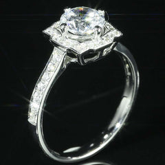 1.25 carat diamond ring in platinum - FASHIONKULTUR