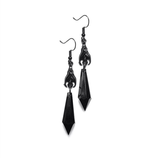 Red And Black Gemstone Pendant Earrings Fashion And Exquisite - FASHIONKULTUR