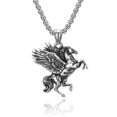 Retro Greek Mythology Titanium Steel Double-wing Tianma Men And Women Pendant Necklace - FASHIONKULTUR