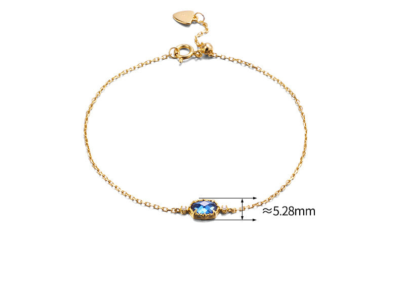 Retro Style Mysterious Sapphire Blue Zircon Bracelet - FASHIONKULTUR