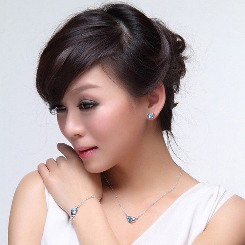 Crystal Heart Jewelry Set - FASHIONKULTUR