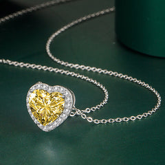 Mosan Diamond Love Heart Pendant Fashion Necklace Jewelry - FASHIONKULTUR