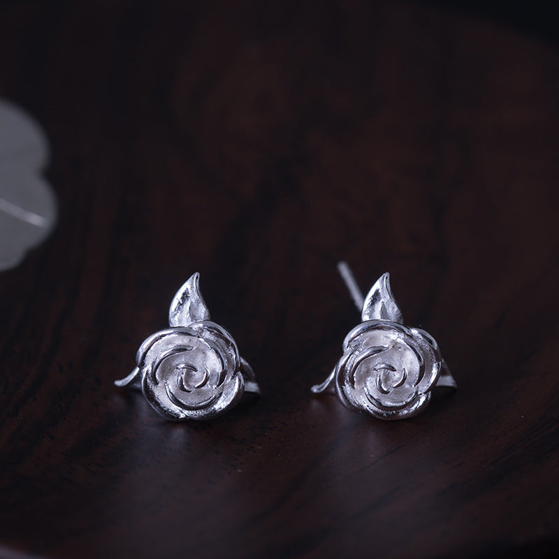 Creative jewelry rose earrings - FASHIONKULTUR