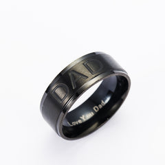 Monogram ring titanium steel ring - FASHIONKULTUR