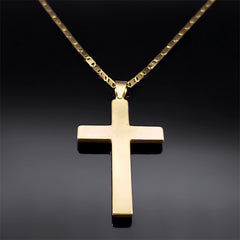 Stainless Steel Large Cross Necklace For Men And Women - FASHIONKULTUR