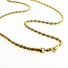 Stainless Steel Hip Hop Vacuum Plating Twisted Rope Twist Necklace