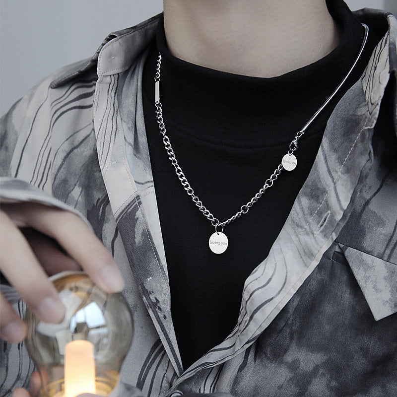 Korean Ins Style Men's Titanium Steel Necklace - FASHIONKULTUR