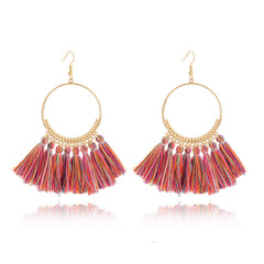 Big Round Drop Dangle Earrings - FASHIONKULTUR