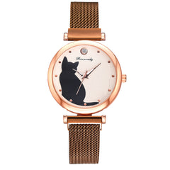 Women's cat watch bracelet set