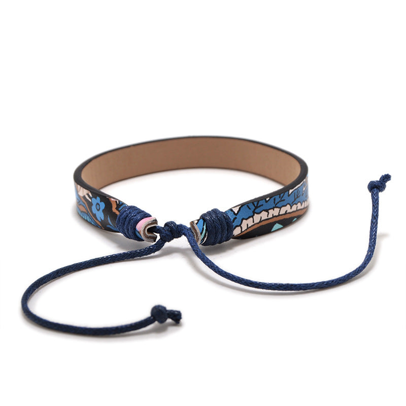 Printed Leather Bracelet PU Bracelet - FASHIONKULTUR