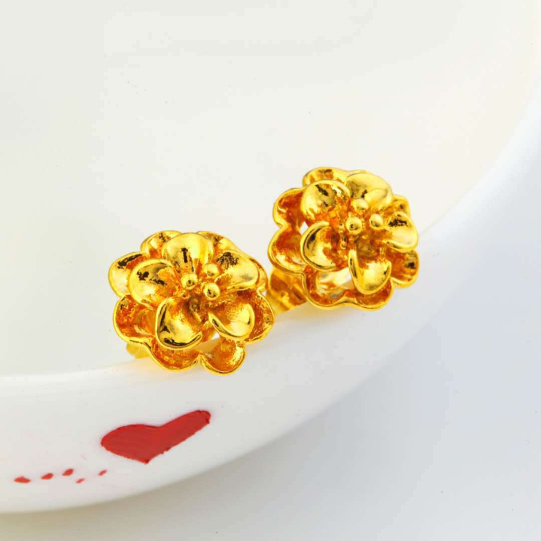 24K Gold Plated Earrings Euro Gold Jewelry New Popular Earrings - FASHIONKULTUR