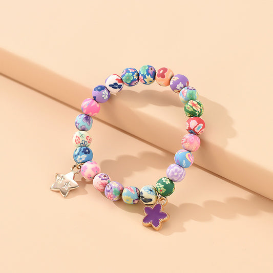 Suebito Bracelet Painted Flowers Suebito Bead Bracelet - FASHIONKULTUR
