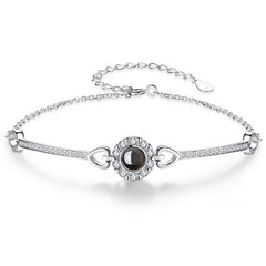 S925 Silver Angel Eye Sunflower Projection 100 Languages Bracelet - FASHIONKULTUR