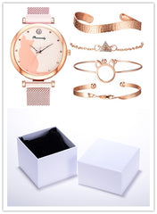 Women's cat watch bracelet set