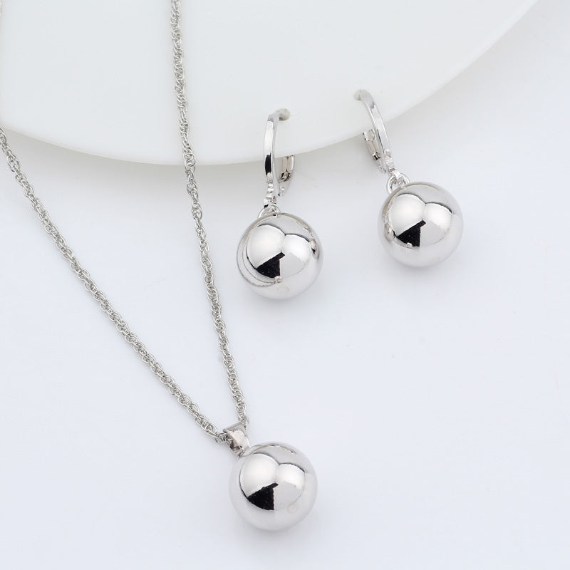 Spherical earrings necklace - FASHIONKULTUR