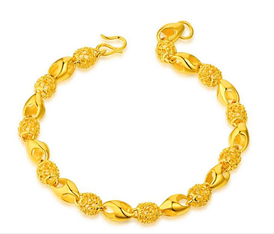 Gold-plated brass bracelet - FASHIONKULTUR