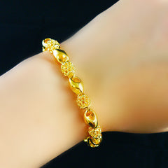 Gold-plated brass bracelet - FASHIONKULTUR