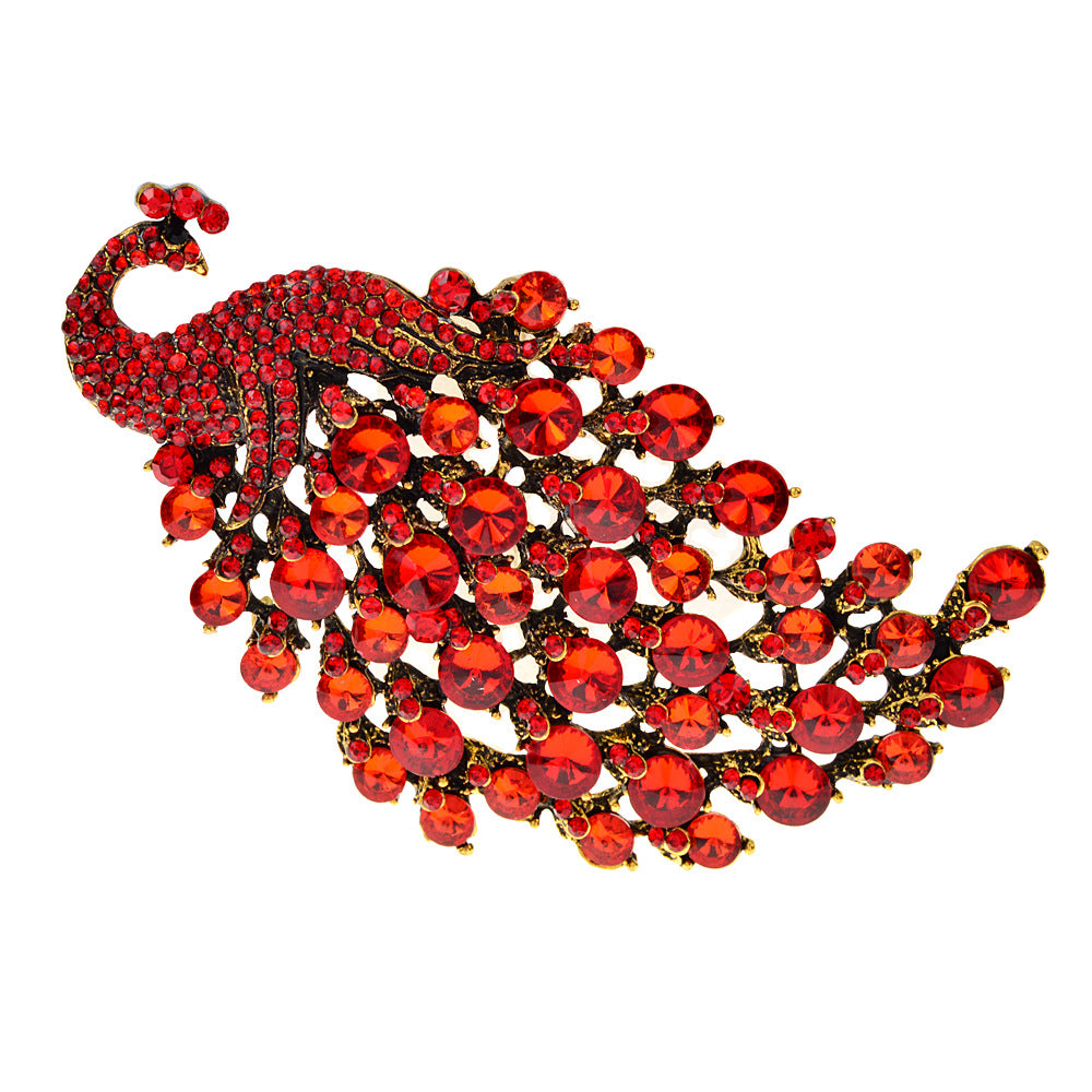 Colorful Peacock Women's Metal Brooch - FASHIONKULTUR