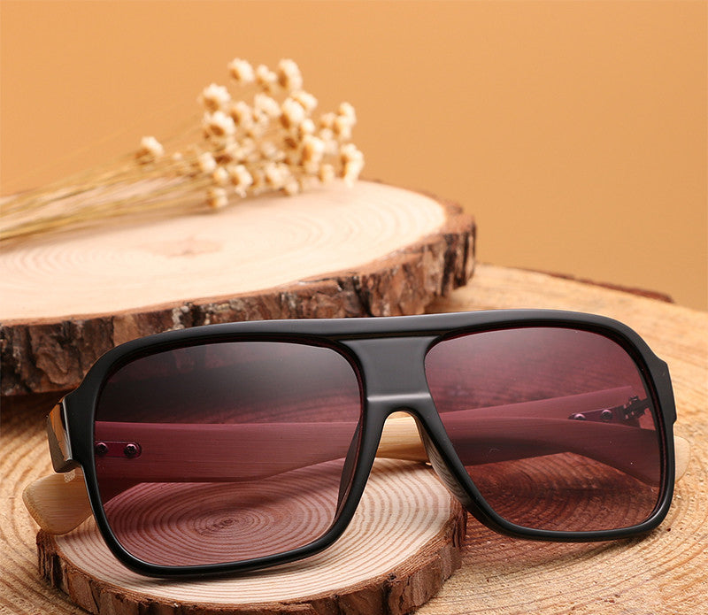 Wooden square sunglasses - FASHIONKULTUR