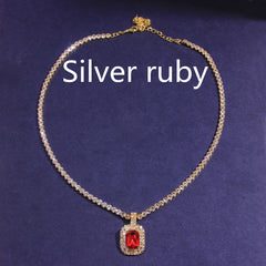 Simple Ruby Clavicle Chain European And American Fashion Jewelry - FASHIONKULTUR