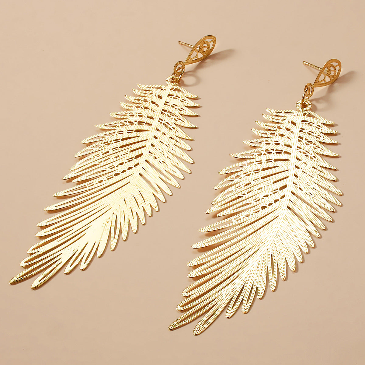 Simple Hollow Leaf Leaf Earring Earrings - FASHIONKULTUR