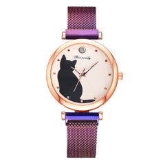 Women's cat watch bracelet set