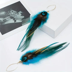 Ethnic Feather Earrings Long Retro - FASHIONKULTUR