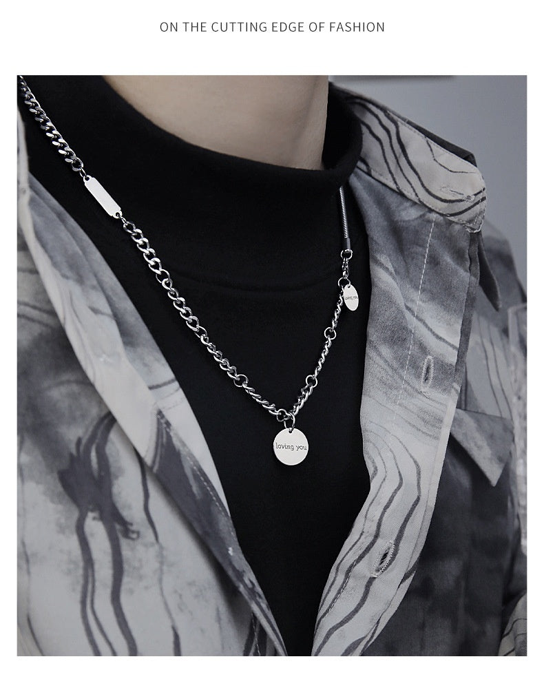 Korean Ins Style Men's Titanium Steel Necklace - FASHIONKULTUR