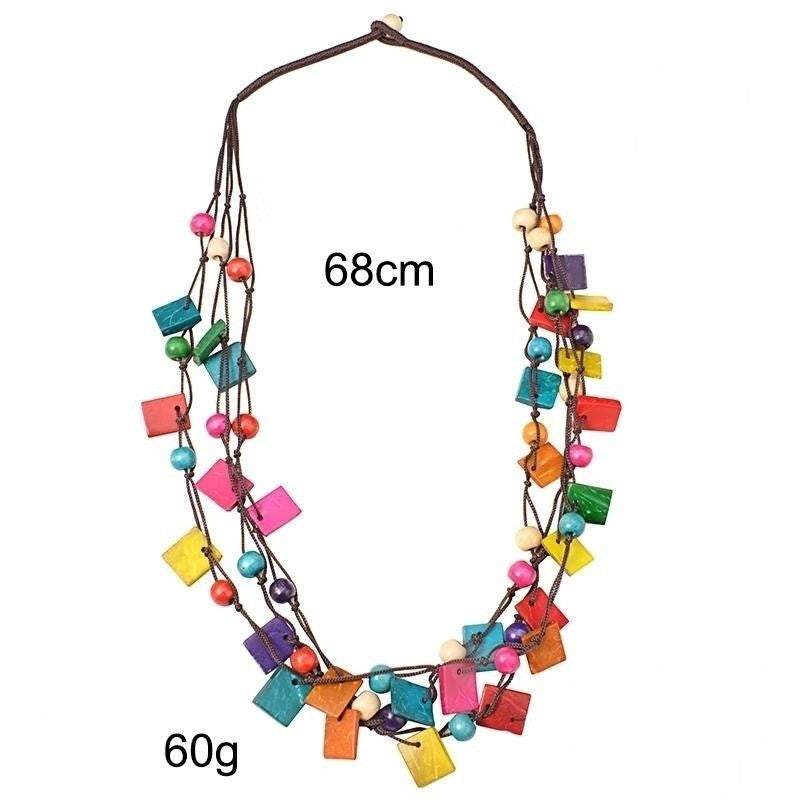 Bohemian Retro Exaggerated And Personalized Ethnic Style Color Necklace - FASHIONKULTUR