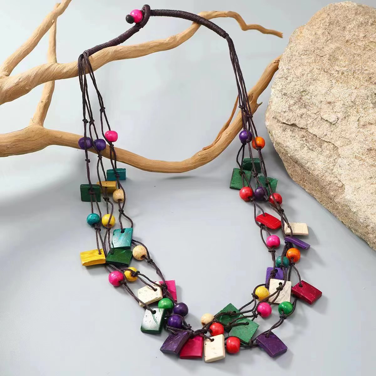 Bohemian Retro Exaggerated And Personalized Ethnic Style Color Necklace - FASHIONKULTUR