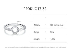 Female S925 Silver Ring Geometric Design Ring Ornament