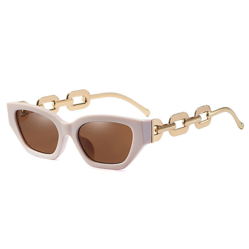 Small Frame Sunglasses, Personalized Chain Temples,Sunshade Sunglasses - FASHIONKULTUR