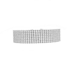 Fashion Women Full Crystal Rhinestone Choker Necklace Wedding Jewelry Chokers Necklaces for Women - FASHIONKULTUR