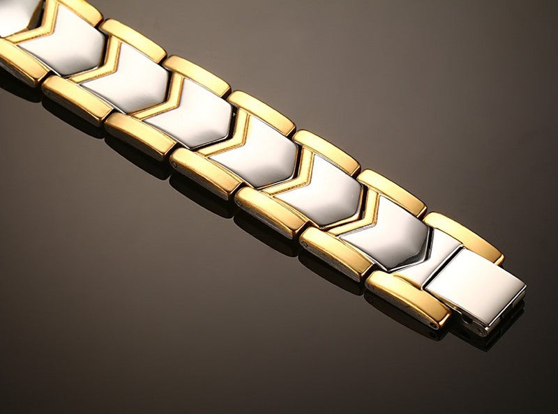 Gold double row magnet bracelet - FASHIONKULTUR