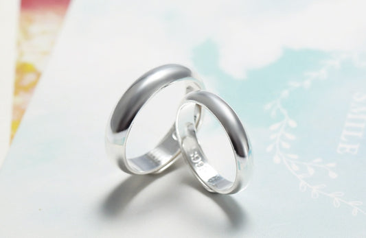 Glossy Ring Simple Men's Silver Ring - FASHIONKULTUR