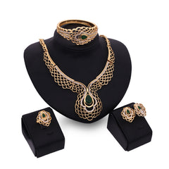 Four-piece Necklace, Earrings And Bracelets - FASHIONKULTUR