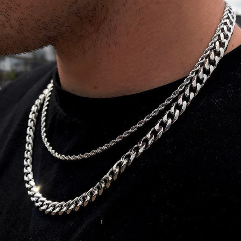 Temperament Fashion Cube Rope Chain Men Necklace - FASHIONKULTUR