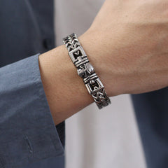 Hip Hop Retro Titanium Steel Bracelet For Men - FASHIONKULTUR