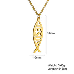 Cross Female Men's Stainless Steel Pendant Necklace