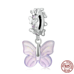 Glass Butterfly Accessories S925 Sterling Silver Pendant - FASHIONKULTUR