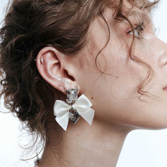 Bow Retro Sweet And High-end Earrings