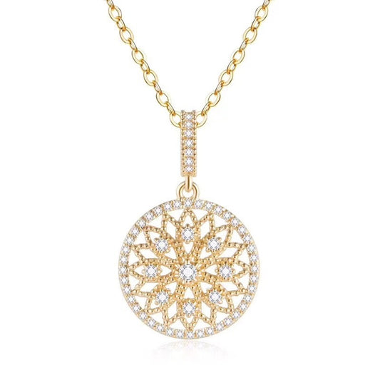 18K Gold Plated Simulation Diamond Female Pendant