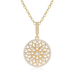 18K Gold Plated Simulation Diamond Female Pendant