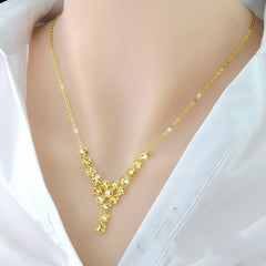 925 Sterling Silver 18K Color Gold Necklace