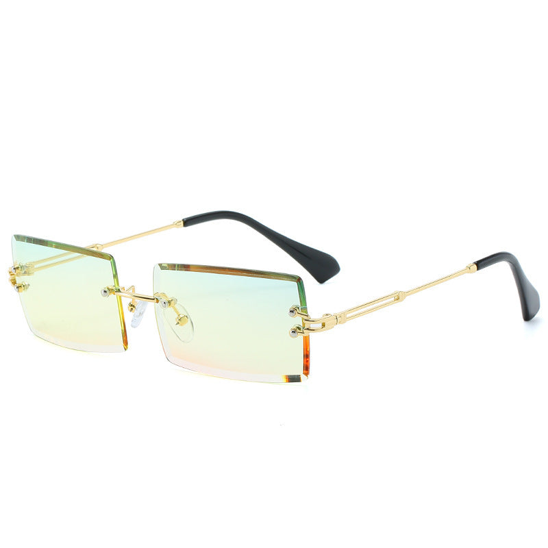 Fashion New Rimless Cut Edge Square Sunglasses - FASHIONKULTUR