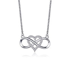 Knotted Love Necklace Cold Wind Simple 8 Heart Shaped